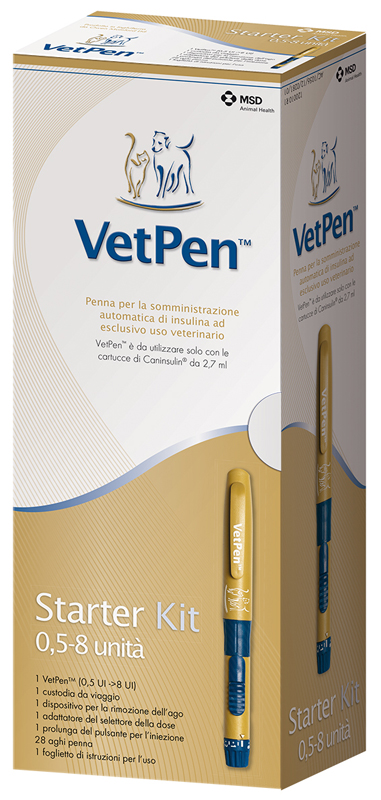 VETPEN penna automatica somministrazione insulina 8 UI STARTER KIT