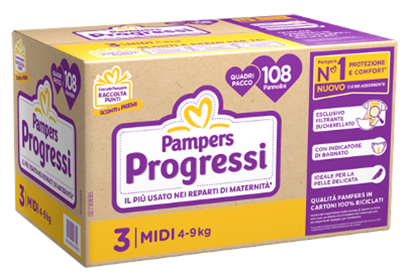 PAMPERS QU progressi MIDI 108 pannolini