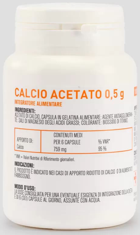 MOS CALCIO ACETATO 500 integratore 100 capsule