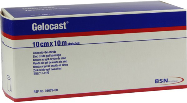 BENDA NON ELASTICA GELOCAST GEL DI OSSIDO DI ZINCO 1000 X 10CM