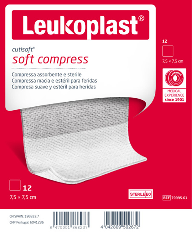 GARZA CUTISOFT 7,5X7,5CM 12PZ