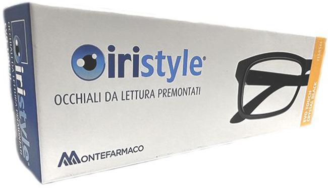 OCCHIALE DA LETTURA PREMONTATO IRISTYLE EVO TOUCH CRYSTAL BLACK 2,5