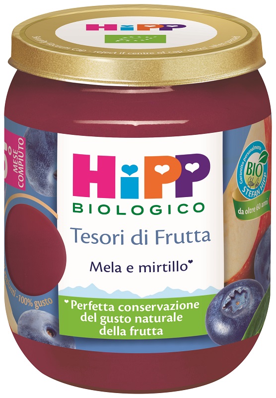 HIPP TESORI FRUTTA MELA/MIRTILLI