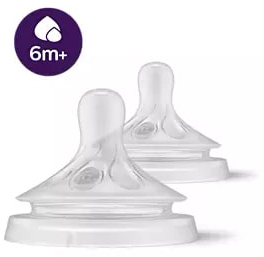 Avent Tettarella Natural Response Flusso Per Alimentazione Abbondante. Età Consigliata: 6M+. 2Pz Scy966/02 Tettraelle Per Biberon - Philips - Immagine 4