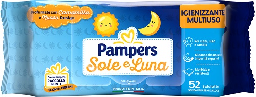 PAMPERS WIPES SOLE&LUNA 30BUST