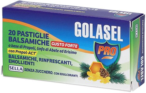 Golasel Pro 20 Pastiglie Balsamiche Gusto Forte - Integratore Per La Gola - Immagine 5