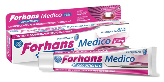 Uragme Dentifricio Forhans Medico Con Zinco Cloruro, 75Ml - Immagine 3