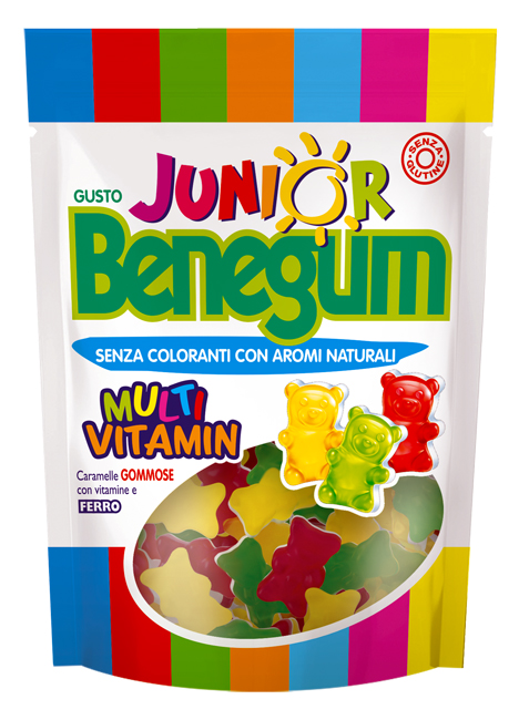 Benegum Junior Multivitamin Caramelle Gommose Con Vitamine E Ferro 90 G - Immagine 3