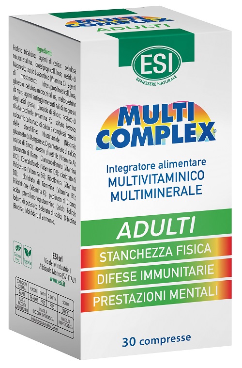 Esi Multicomplex Adulti - Integratore di vitamine e minerali per stanchezza - 30 compresse - Immagine 9
