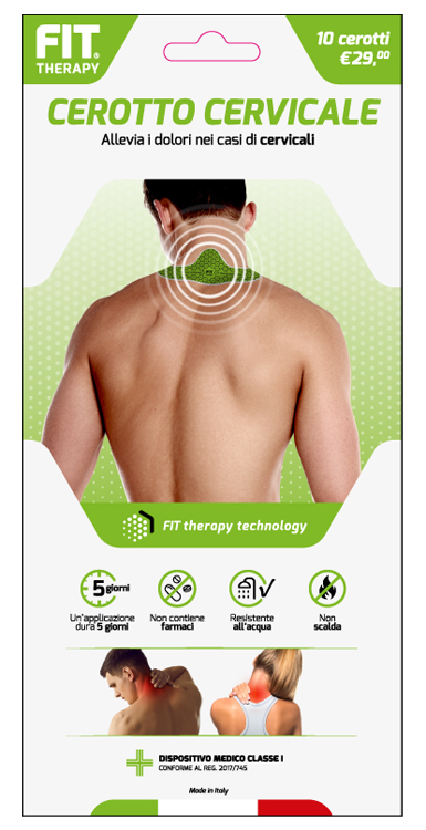 D.fenstec Srl Ragazza Cerotto Cervicale Fit Therapy Dispositivo Medico, 10 Pezzi - Immagine 4