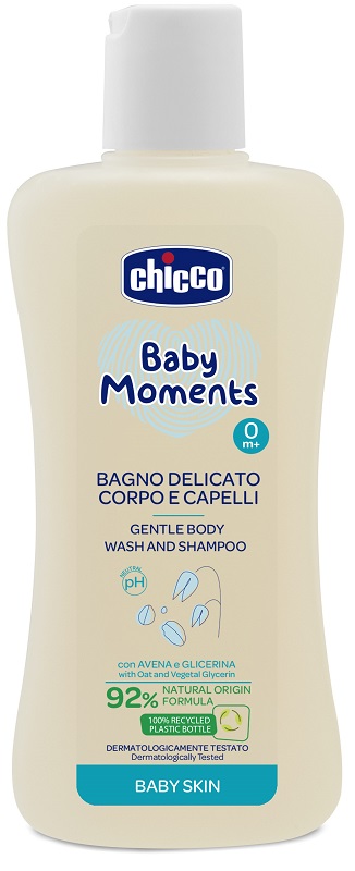 Chicco – Bagno Shampoo Senza Lacrime Baby Moments 200 Ml
