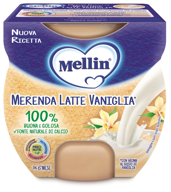 Mellin – Merenda Latte Vaniglia 2x100g Mellin