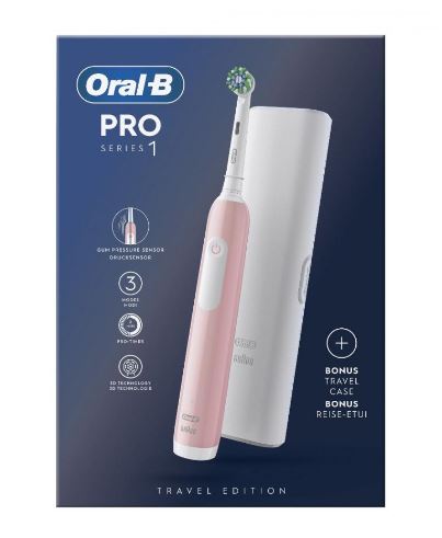 Oral-B Rosa Spazzolino Elettrico Braun Pro 1 Cross Action 3 Modalità Timer Custodia - Immagine 12
