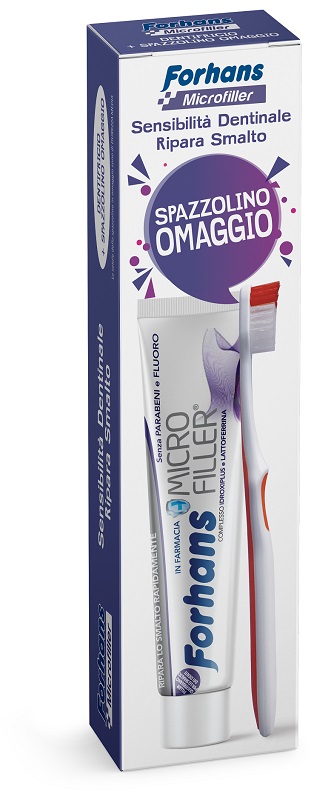 Uragme Forhans Microfiller Dentifricio Smalto + Spazzolino - Immagine 3