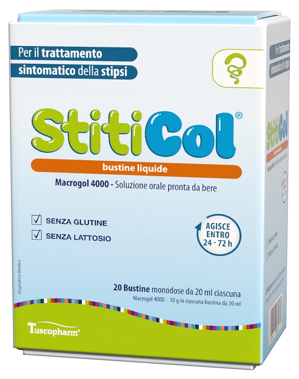 Stiticol - Trattamento Sintomatico Della Stipsi 20 Bustine Da 20 ml - Immagine 4