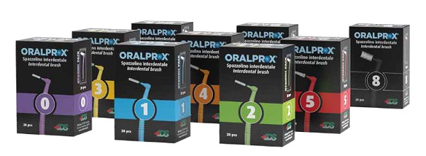 Ids Spa Viola/Azzurro/Verde Scovolini Interdentali Oralprox Misura 0, 6 Pezzi - Immagine 5