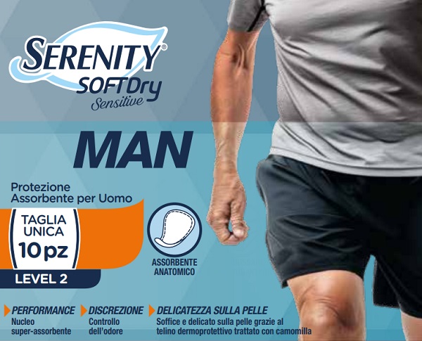 Serenity Assorbenti Man Sens Level 2 Per Incontinenza, 10 Pezzi - Immagine 3