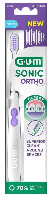 Gum Sonic Ortho Spazzolino Elettrico Per Apparecchio Setole Soft - Immagine 5