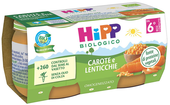 HIPP BIO OMOG CAROTE/LENT2X80G