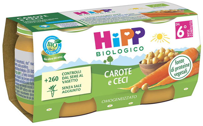 HIPP OMOG BIO CAROTE/CECI 2X80GR