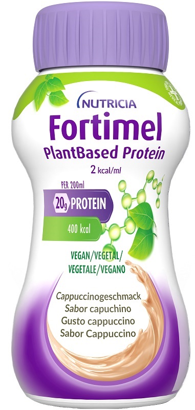 Fortimel Plantbased Protein Cappuccino Integratore Proteico Vegetale Per Malnutrizione 4X200ml - Immagine 6