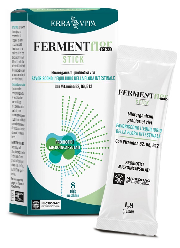 Erba Vita Integratore Ferment Flor Pro Fermenti Lattici, 8 Stick Orosol - Immagine 4