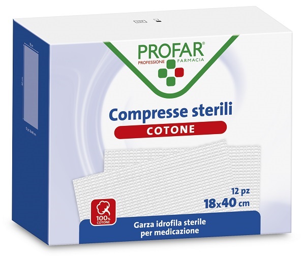 GARZA IDROFILA PROFAR COMPRESSA STERILE 18X40 CM 12 PEZZI