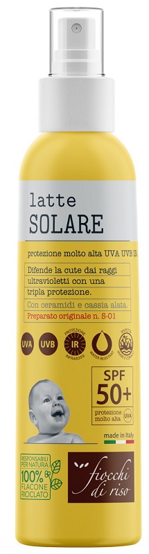 Artsana Spa Latte Solare Fdr Fiocchi Di Riso Spf 50+, 140Ml - Immagine 4