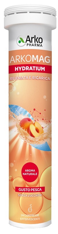 Arkomag Hydratium Gusto Pesca 24 Compresse Effervescenti - Integratore per l'equilibrio elettrolitico - Immagine 4