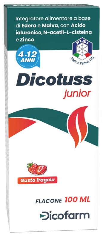 Dicotuss Junior Gusto Fragola 100 ml - Integratore per la fluidità bronchiale e il sistema immunitario - Immagine 6