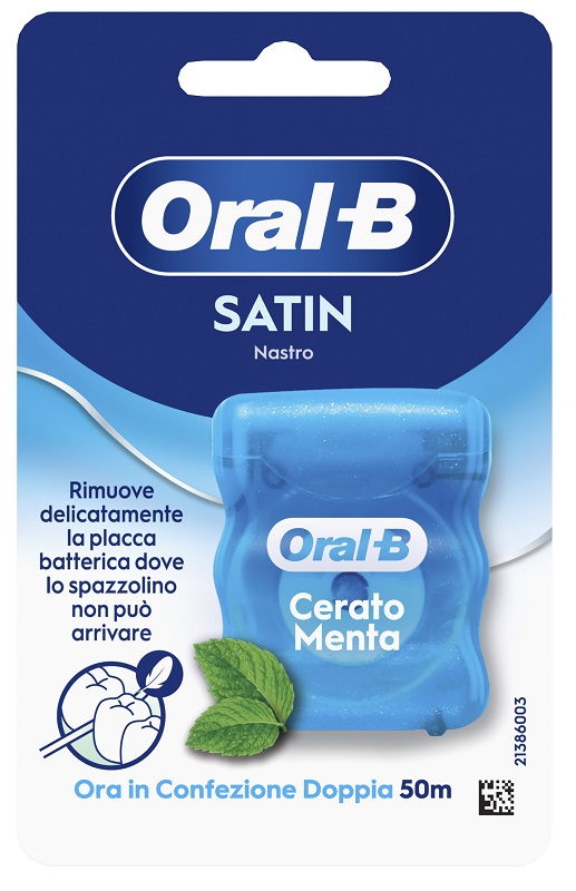 6pz Oral-B filo interdentale cerato alla menta Satin Nastro 50mt - Immagine 4
