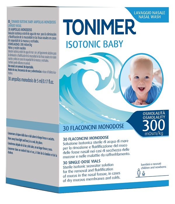 Tonimer Isotonic 300 Baby Flaconcini 12X5 Ml Doccia Nasale Bambino - Immagine 5