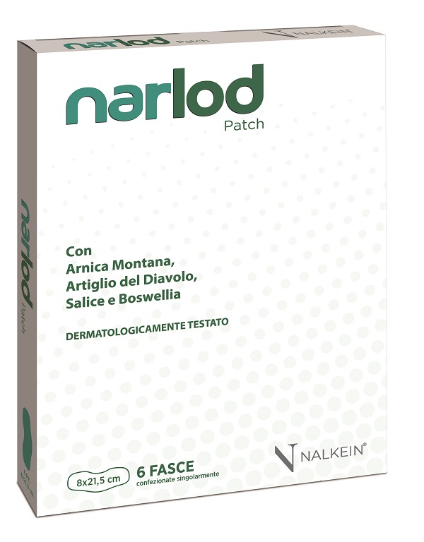 Nalkein Narlod Cerotti Per Dolori Muscolari E Articolari 6 Fasce 8X21,5 Cm (Ex Nardol Cerotti) - Immagine 3