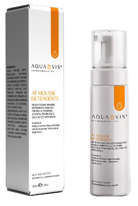 Aquavis Srl Mousse Detergente Aquavis At Per Cute Sensibile, 200Ml - Immagine 6