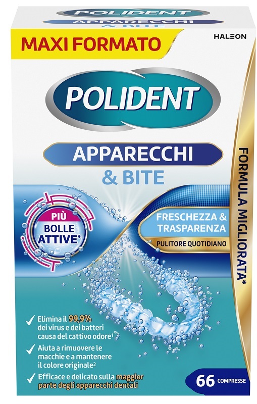 Polident - Haleon Apparecchi & Bite Pulitore Quotidiano 66 Compresse - Immagine 9