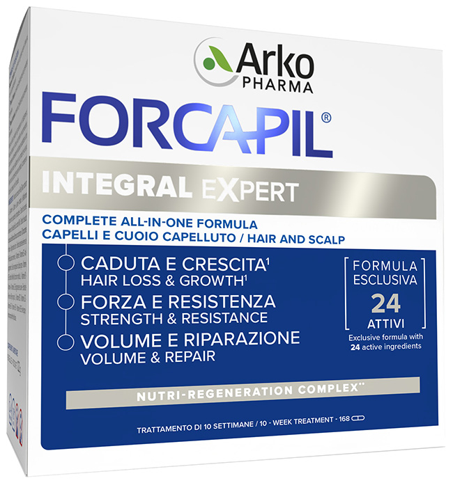 Arkofarm Srl Nero Integratore Forcapil Integral Expert Capelli, 168 Capsule - Immagine 4