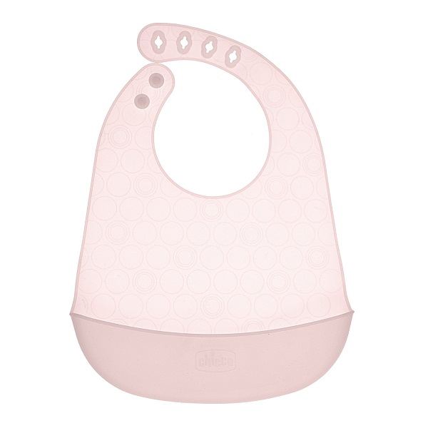 Bavaglia in silicone con tasca rosa - chicco - Immagine 3