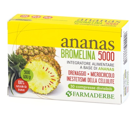 Farmaderbe - Ananas Bromelina 5000 30 Compresse - Immagine 5