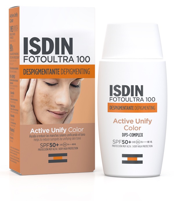 Isdin Blu Active Unify Color Spf50+ Fotoprotettore Viso Colorato Depigmentante 50 Ml - Immagine 3