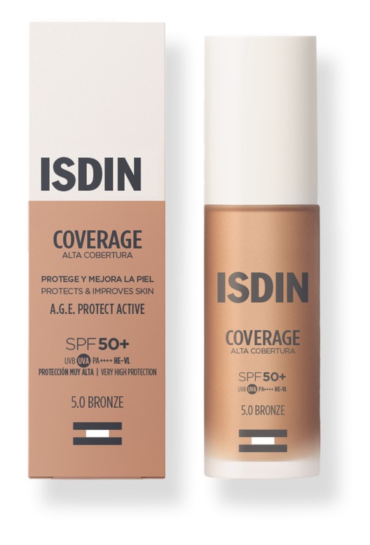Isdin Coverage 5,0 Bronze Spf50+ Fondotinta Con Protezione Molto Alta 30 G - Immagine 4