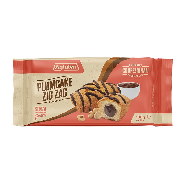 Nove Alpi Srl Crema Agluten Plumcake Zig Zag Gianduia 4 Pezzi Da 45 G - Immagine 2