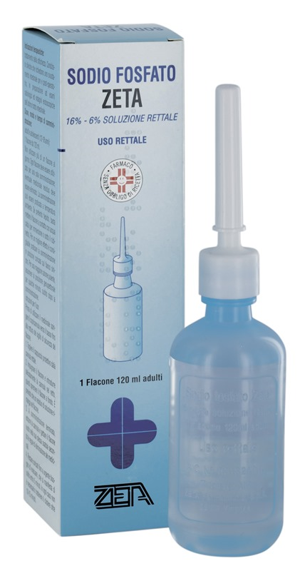 SODIO FOSFATO (ZETA FARMACEUTICI)*1 flacone soluz rett 120 ml 16% + 6%