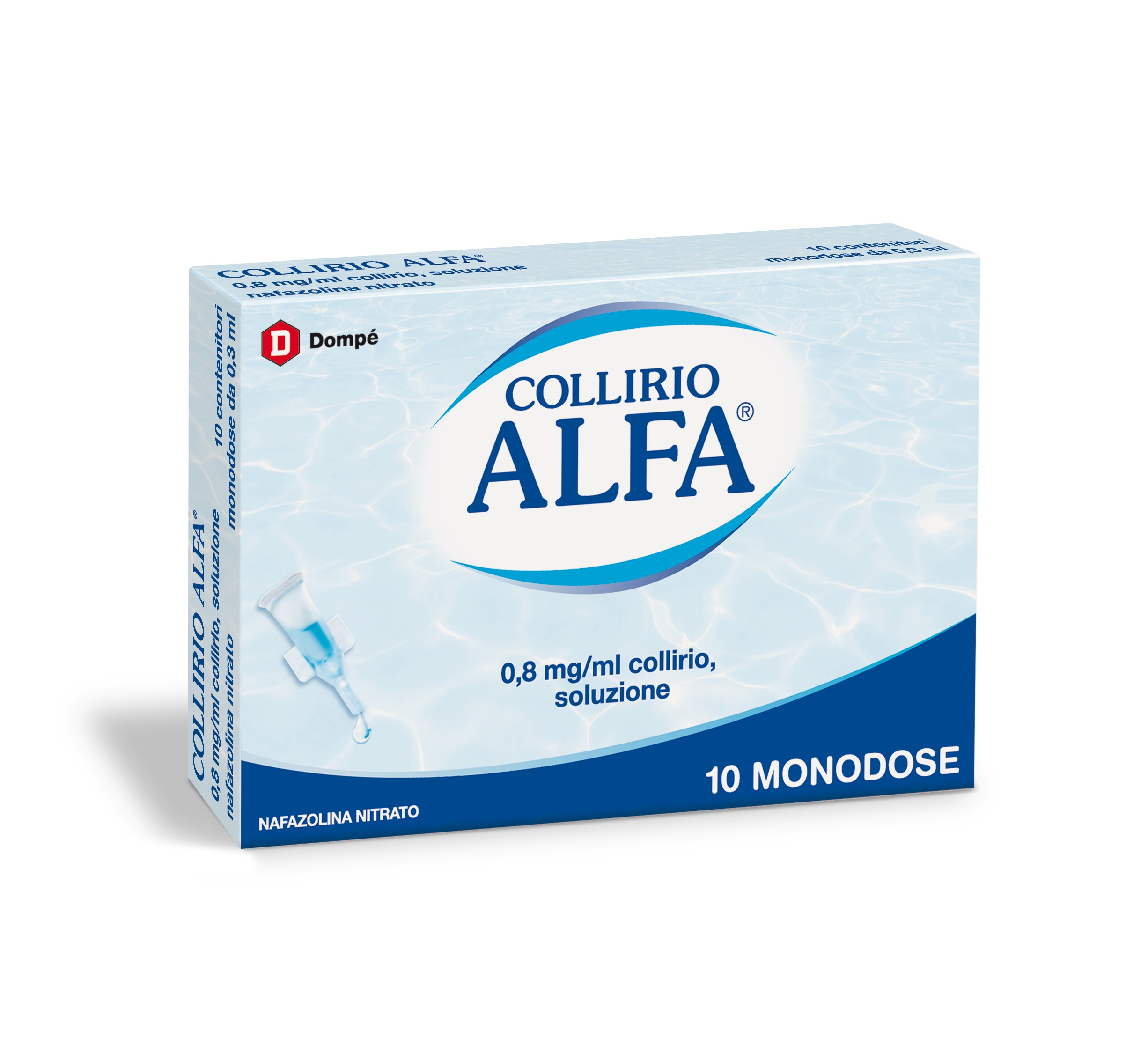 COLLIRIO ALFA DECONGESTIONANTE*10 monodosi collirio 0,3 ml 0,8 mg/ml