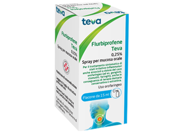 FLURBIPROFENE (TEVA)*spray mucosa orale 15 ml 0,25%