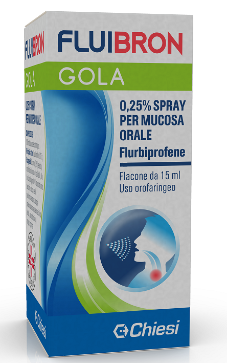 FLUIBRON GOLA*spray mucosa orale 15 ml 0,25%