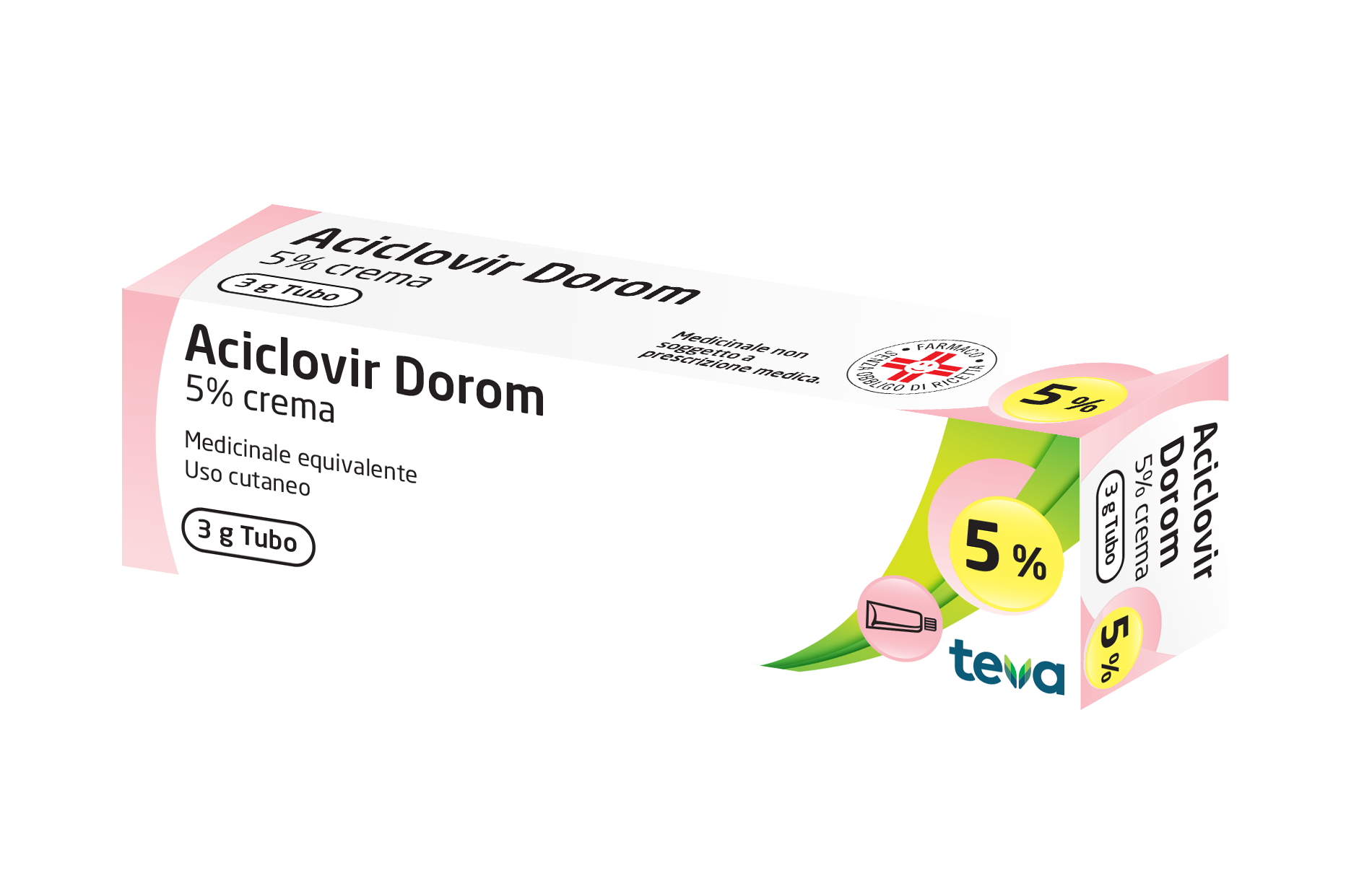 ACICLOVIR (DOROM)*crema derm 3 g 5%