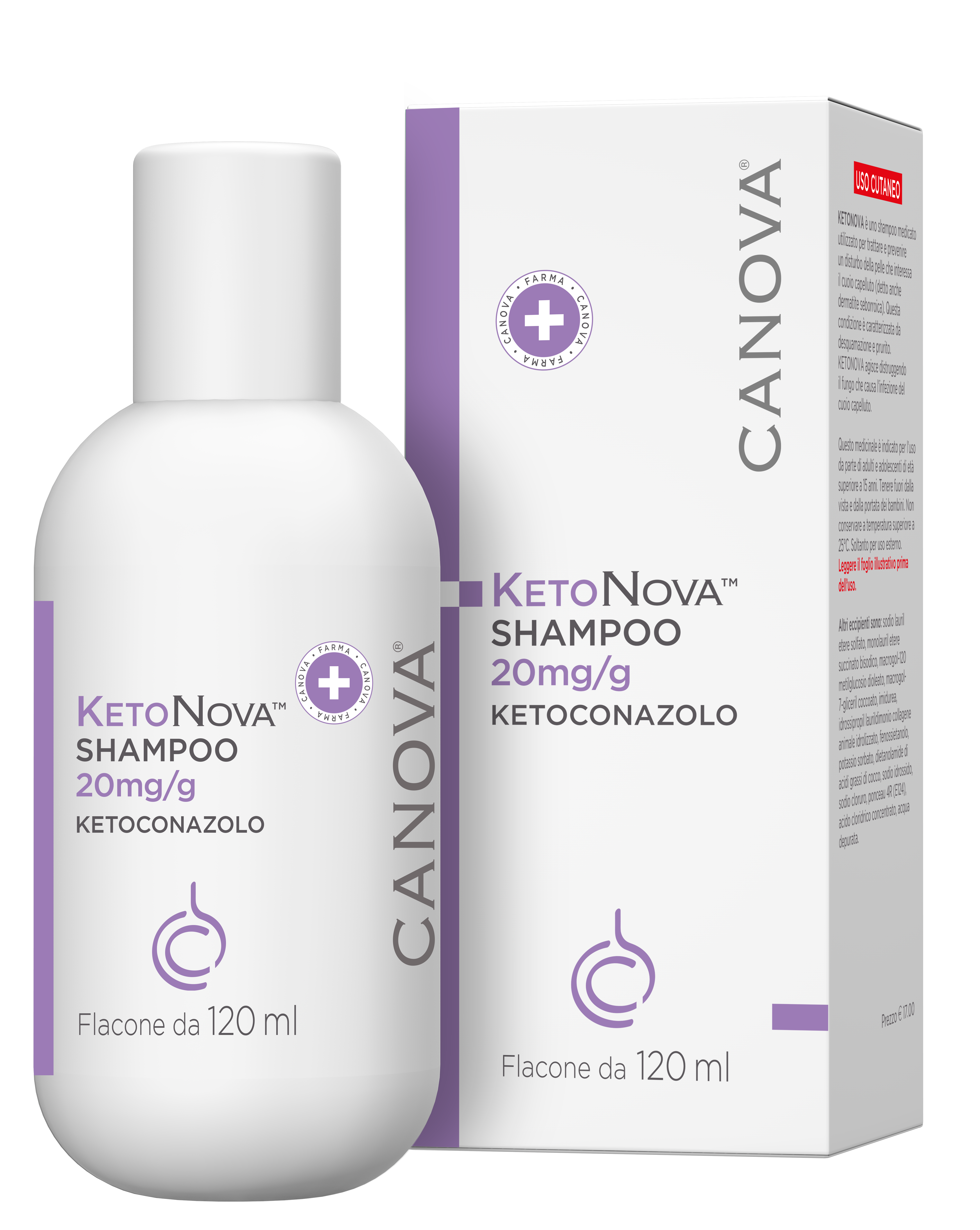 KETONOVA*shampoo 120 ml 20 mg/g
