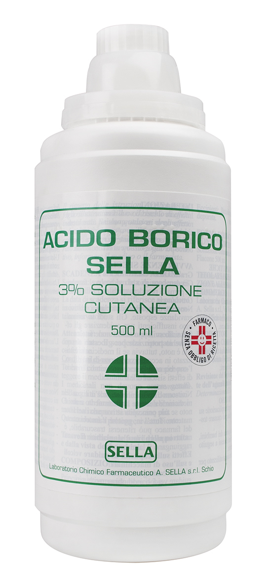 ACIDO BORICO (SELLA)*soluz u.e. 500 ml 3%