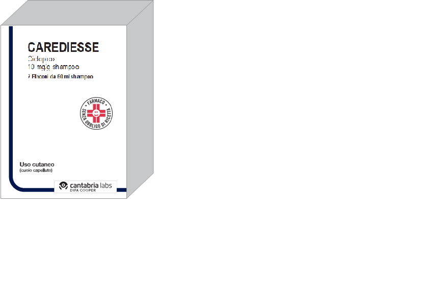 CAREDIESSE*shampoo 2 flaconi 60 ml 10 mg/g