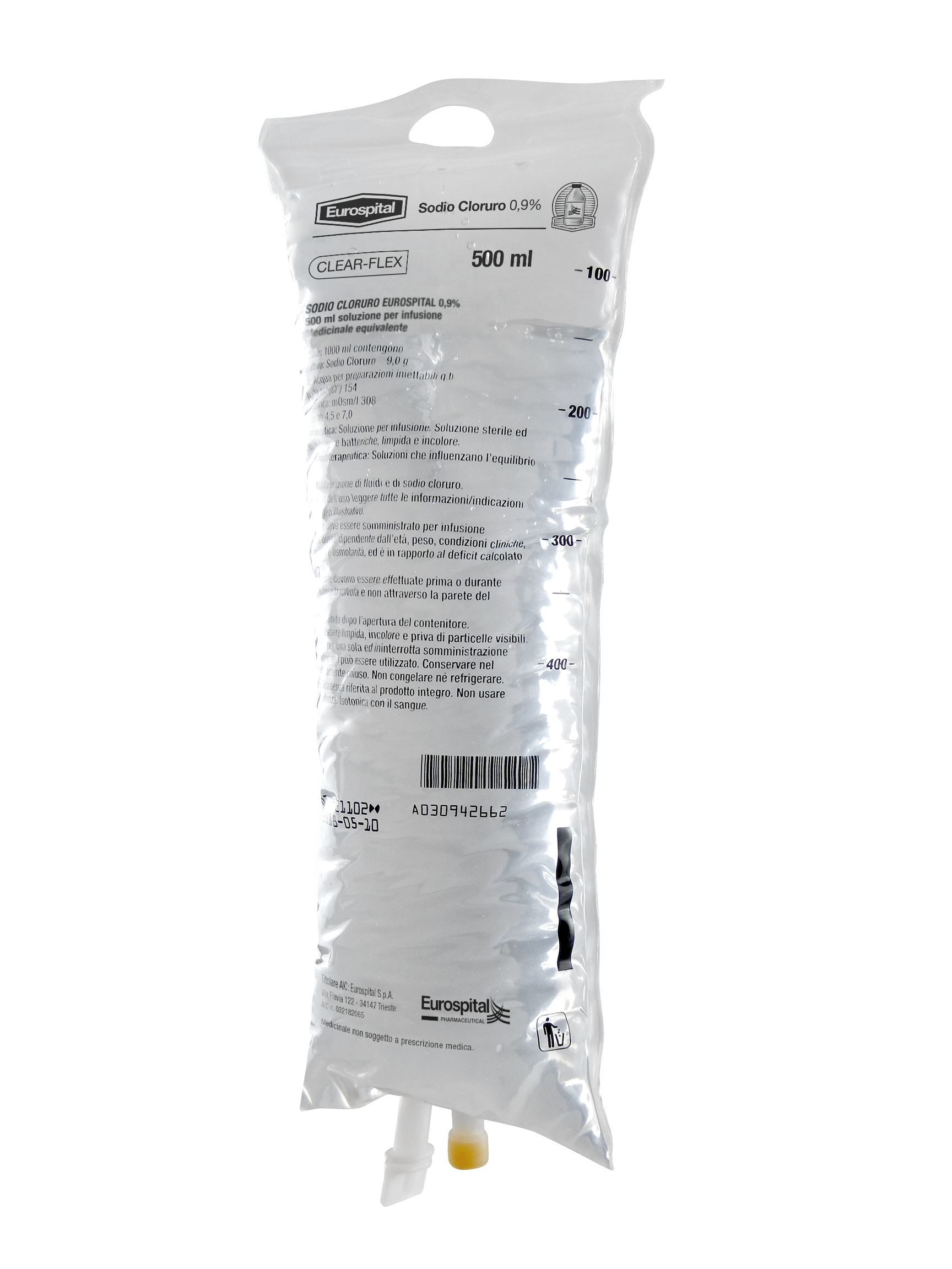 SODIO CLOR EUROS*0,9% 500ML SA